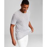 And Now This Men's Ribbed Pocket Knit Short-Sleeve Shirt Heathered Grey M B4HP