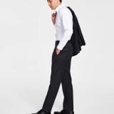 Brooks Brothers Men's Classic-Fit Pinstripe Wool Blend Pant Grey Pinstripe B4HP