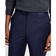 Michael Kors Men’s Plaid Classic-Fit Wool-Blend Stretch Pants Navy B4HP $190