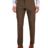Tommy Hilfiger Men's TH Flex Modern Fit Four-Pocket Twill Pants Med Brown B4HP
