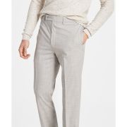 Calvin Klein Men’s Slim-Fit Plaid Performance Dress Pants Beige B4HP