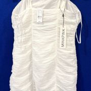 MINKPINK Little Darling Cotton Printed Ruched Dress White S B4HP