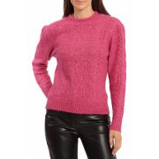 Avec Les Filles Women’s Cable-Knit Pullover Sweater Pink M B4HP