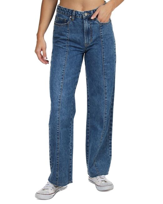 Indigo Rein Juniors' Cotton Front-Seam Jeans Dark Blue Flare Wide B4HP