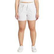 Dollhouse Juniors’ Pull-On Jogger Jean Shorts White XS B4HP