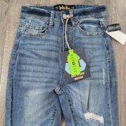 Indigo Rein Junior’s Super High Rise Ripped Skinny Fit Jeans Size 0 Waist 24×28