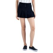Vanilla Star Juniors’ Pleated Micro-Mini Skirt Black M B4HP NO TAGS
