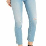 Women Vigoss Stevie Mid Rise STEVIE Crop Straight Raw Hem Jeans 4 colors MSRP 68