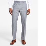 Michael Kors Men’s Classic-Fit Stretch Wool-Blend Suit Pants Gray B4HP $190