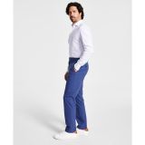 Tommy Hilfiger Men's Modern-Fit Flex Stretch Plaid Dress Pants Blue 42x30 B4HP