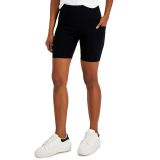 Hippie Rose Juniors' Cell-Pocket Bike Shorts Black S B4HP