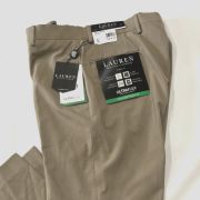 Lauren Ralph Lauren Men’s Classic-Fit Ultraflex Flat-Front Dress Pants Tan B4HP