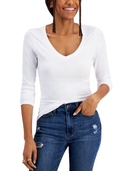 Aveto Juniors' V-Neck Long-Sleeved Top B4HP new