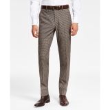 Bar III Mens Skinny-Fit Check Suit Separate Pants Burgundy/Black 34x30 B4HP $175