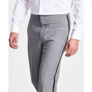 Alfani Men’s Slim-Fit Stretch Tuxedo Pants Grey B4HP $135