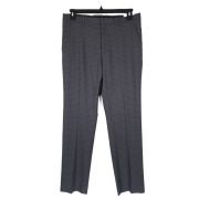 Perry Ellis Men’s Slim-Fit Stretch Check Dress Pants Charcoal 34×29 B4HP