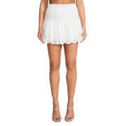 Steve Madden Eyelet You Won’t Tiered Skirt White XS B4HP