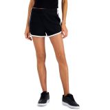 Hippie Rose Juniors' Contrast-Trim Dolphin Shorts Black Combo XL B4HP