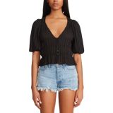 BB Dakota by Steve Madden Women's Summer Ting Cotton Top Black XS B4HP