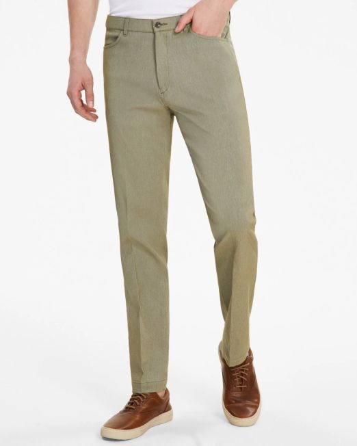 Tommy Hilfiger Men's Modern-Fit Twill Pants Olive Twill B4HP