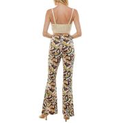 Planet Gold Juniors’ Drawstring Flare Leg Pants Cappuccino Petals L B4HP
