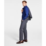 Michael Kors Men’s Plaid Classic-Fit Wool-Blend Stretch Pants Gray B4HP $190