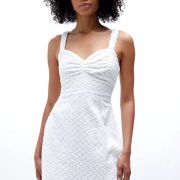 MINKPINK Textured Sweetheart Mini Dress White L B4HP $129