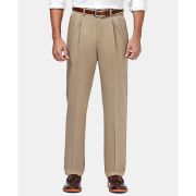 Haggar Men’s Premium Pleat Hidden Classic Fit Expandable Waist Pants 36×34 B4HP