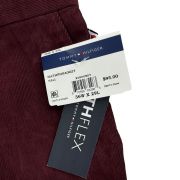 Tommy Hilfiger Men’s Modern-Fit Solid Corduroy Pants Burgunday B4HP