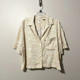 Levi's Women's Nia Relaxed Resort Short Sleeve Shirt Warm Sand XL B4HP