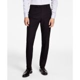Calvin Klein Men's Slim-Fit Performance Dress Pants Wine Black B4HP