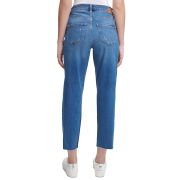 Calvin Klein Distressed High-Rise Straight-Leg Jeans Montego Size 25 B4HP