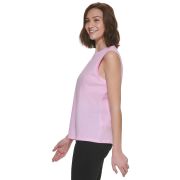 Calvin Klein Crewneck Sleeveless Cotton Top Pink Pulse XS B4HP