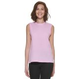 Calvin Klein Crewneck Sleeveless Cotton Top Pink Pulse XS B4HP