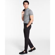 Bar III Men’s Slim-Fit Check Suit Pants Brown B4HP $175
