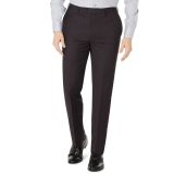 Calvin Klein Men Slim-Fit Wool-Blend Stretch Suit Pants Eggplant 34x34 B4HP $190