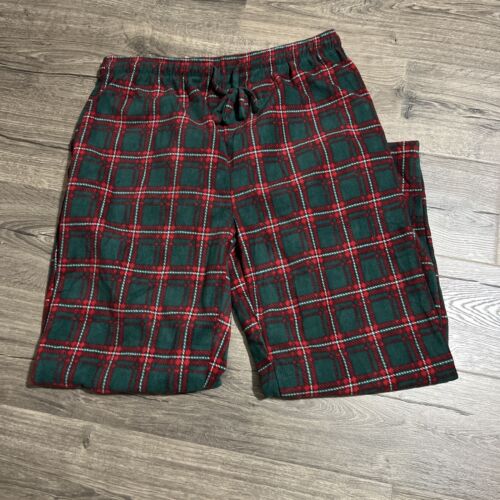 Club Room Men's Cozy Fleece Holiday Pajama Pants Green/Red XL B4HP