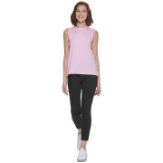 Calvin Klein Crewneck Sleeveless Cotton Top Pink Pulse XS B4HP