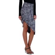 Bcbgmaxazria Women’s Asymmetric Leopard-Print Skirt Navy Size 0 B4HP $198