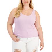 Eminent Trendy Juniors Plus Size Cropped Tank Top Pink Size 1X B4HP
