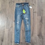 Indigo Rein Junior's Super High Rise Ripped Skinny Fit Jeans Size 0 Waist 24x28