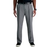 Haggar Men's Cool 18 PRO Classic-Fit Waist Pleated Dress Pants Grey 38x34 B4HP