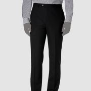 Lauren Ralph Lauren Men’s Classic-Fit Flat-Front Dress Pants Black 36×32 B4HP