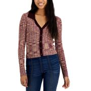 Hooked Up by IOT Juniors’ Space-Dyed V-neck Sweater B4HP
