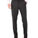 Perry Ellis Men's Modern-Fit Stretch Solid Resolution Pants Charcoal B4HP