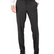 Perry Ellis Men’s Modern-Fit Stretch Solid Resolution Pants Charcoal B4HP