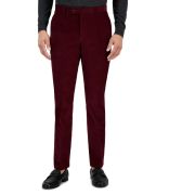 Tommy Hilfiger Men’s Modern-Fit Solid Corduroy Pants Burgunday B4HP