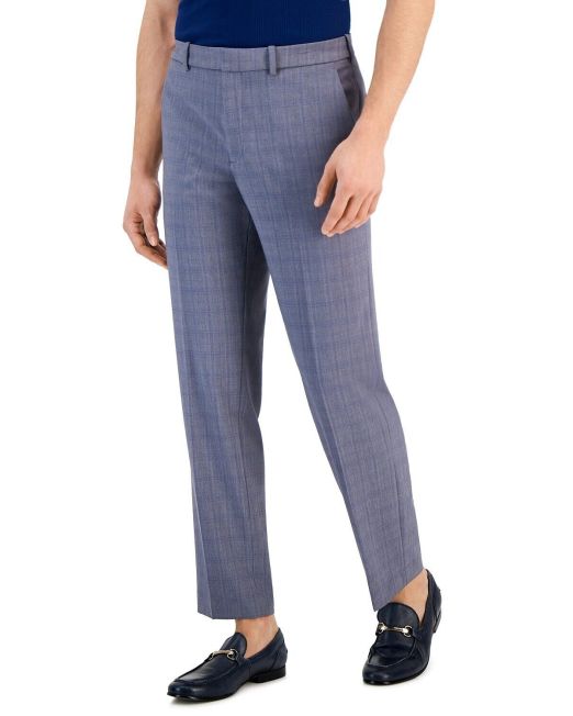 Perry Ellis Men's Modern-Fit Stretch Resolution Dress Pants Dark Gray B4HP