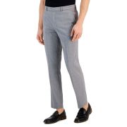 Perry Ellis Portfolio Men’s Slim-Fit Tonal Windowpane Dress Pants B4HP