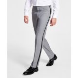 Alfani Men's Slim-Fit Stretch Tuxedo Pants Grey B4HP $135